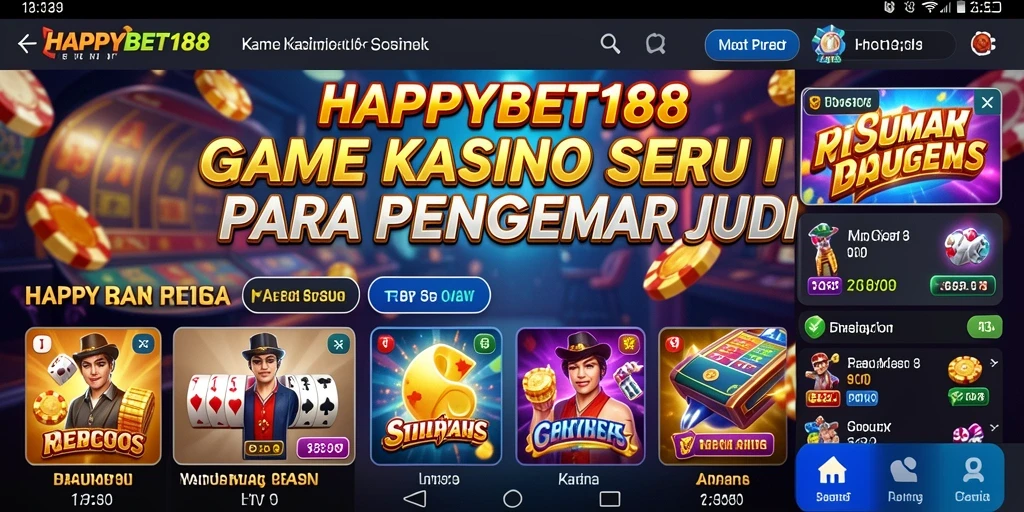 Screenshot game Kasino menunjukkan suasana permainan yang seru dan interaktif.