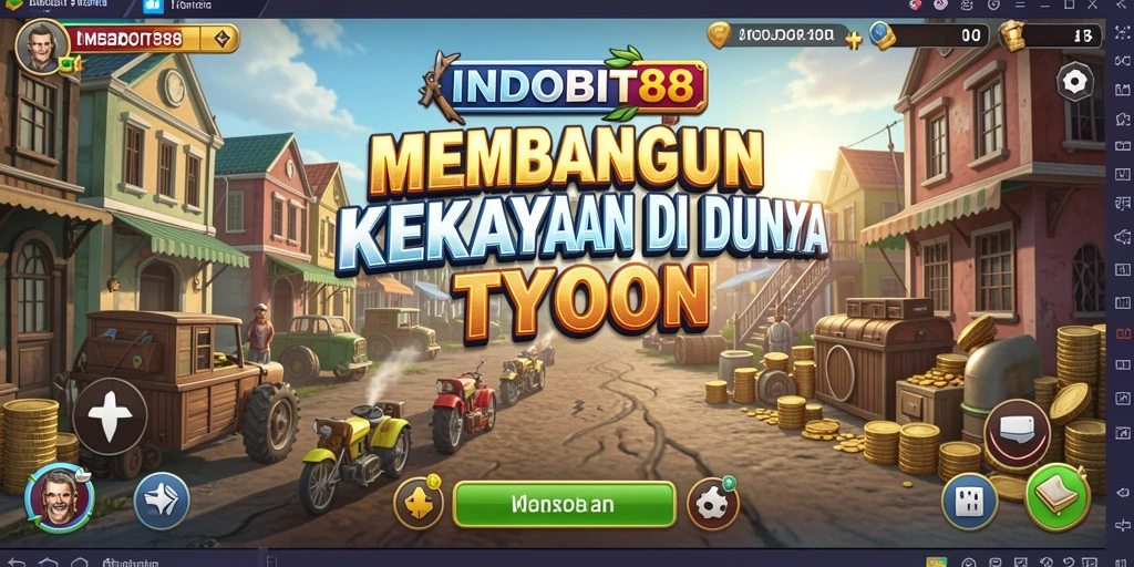 Tampilan gameplay menarik dari INDOBIT88 saat membangun usaha Tycoon.