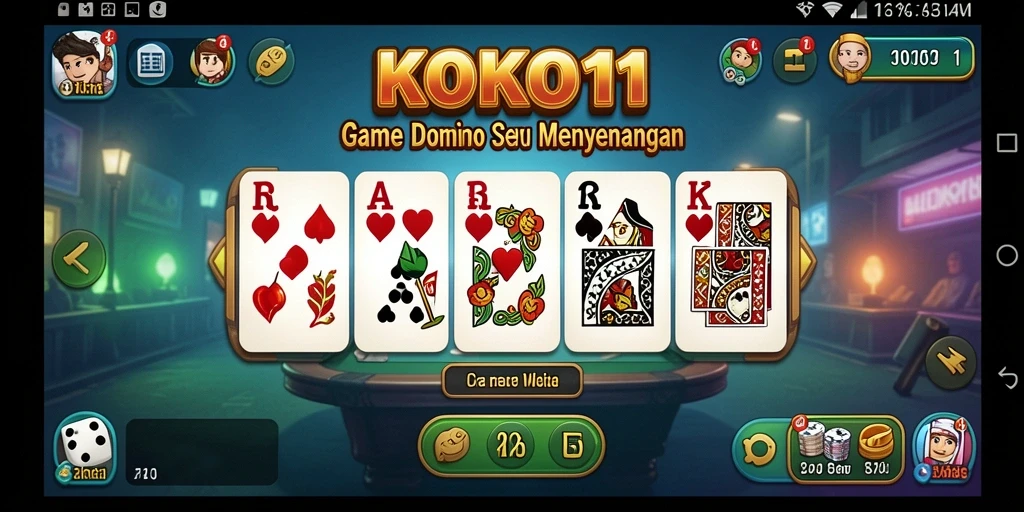 Tampilan screenshot KOKO11 yang menampilkan gameplay Domino yang seru