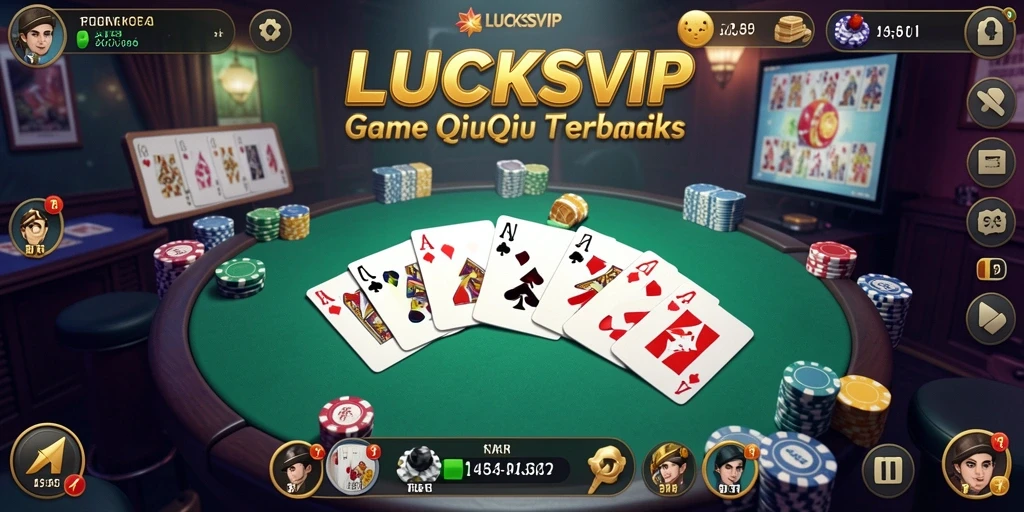 Screenshot gameplay LUCKSVIP menampilkan aksi seru permainan QiuQiu.