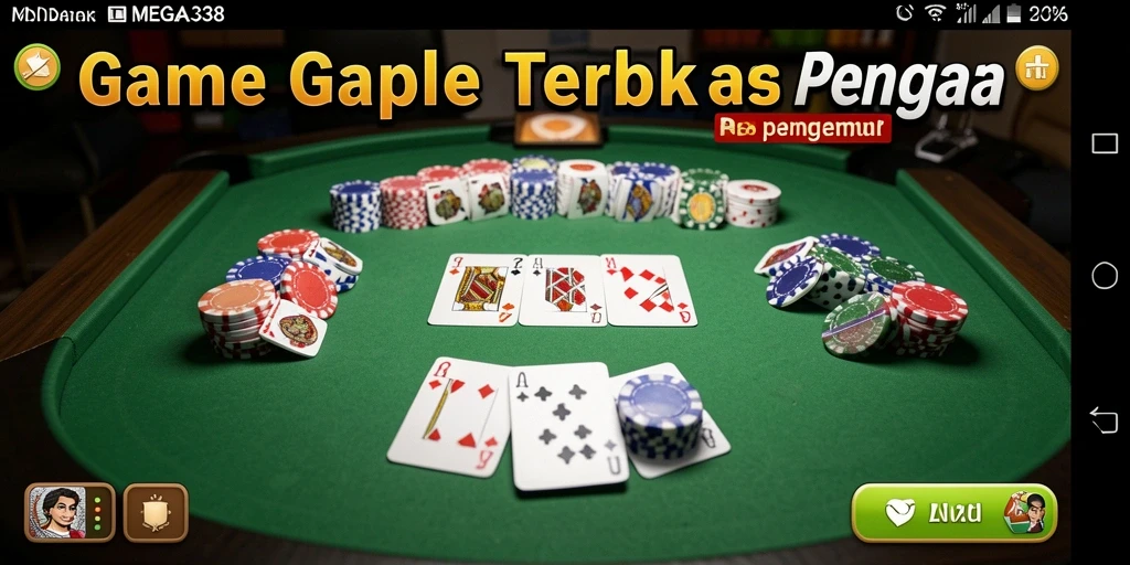 Tampilan gameplay menarik dari MEGA338 dalam permainan Gaple.