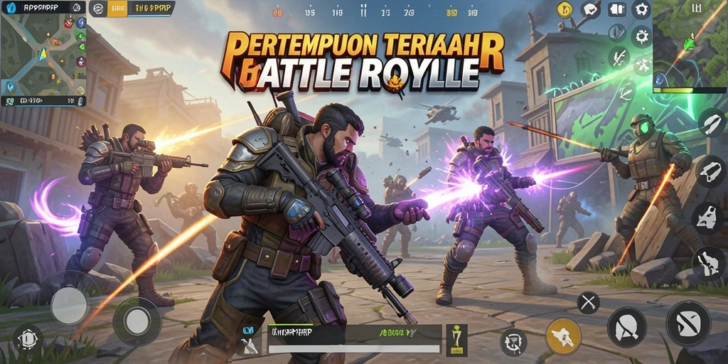 Tampilan menarik dari permainan RPRPRP dengan aksi Battle Royale yang seru.