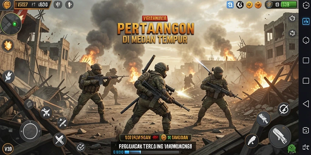 Tampilan menarik dari aksi Battle Royale yang intens di V39.